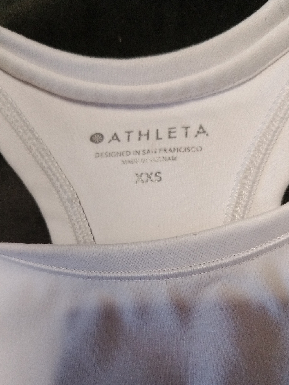 Athleta White Ombre Racerback Crop Workout/Sports Tank - XS - Picture 4 of 7